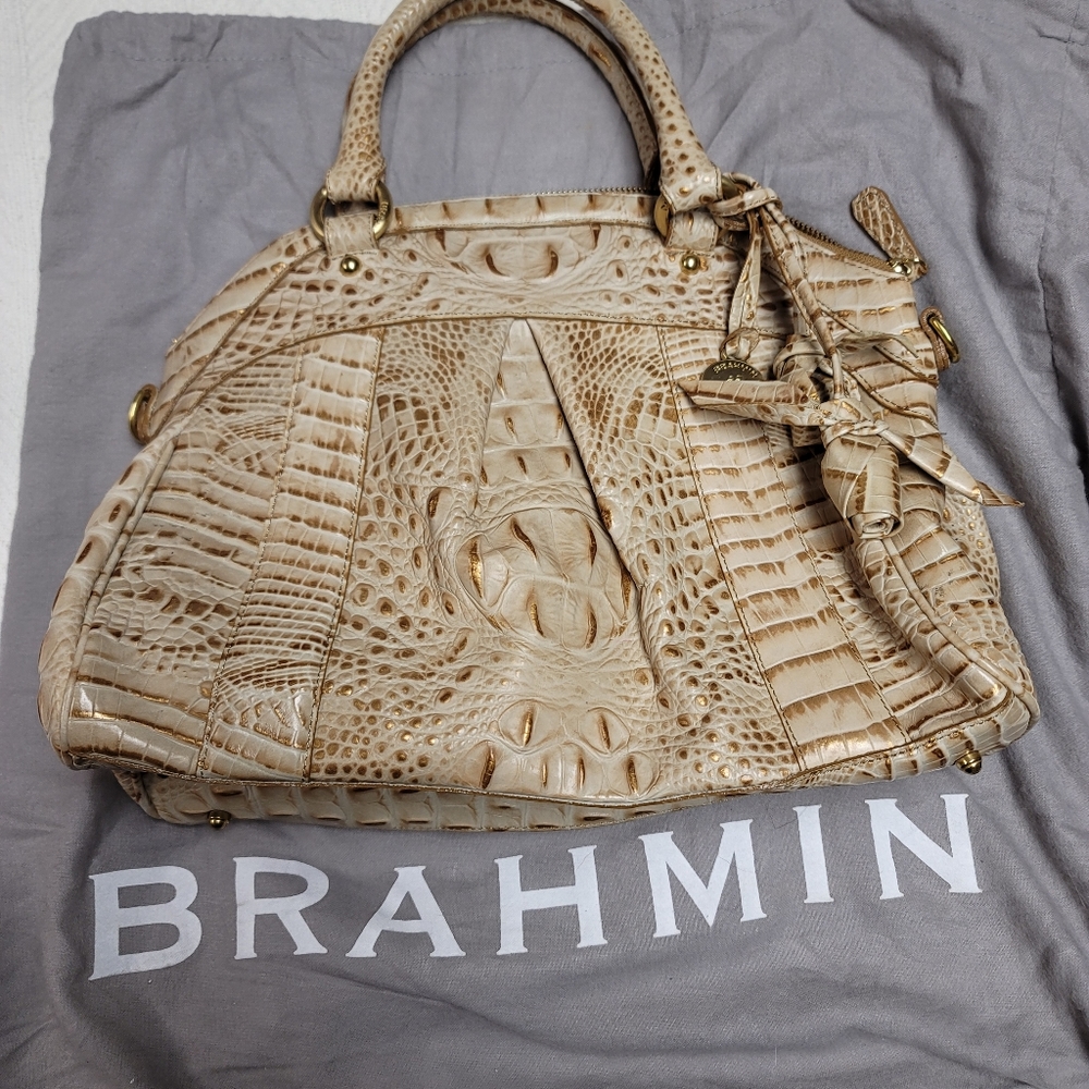 Brahmin hand bag, white, off white